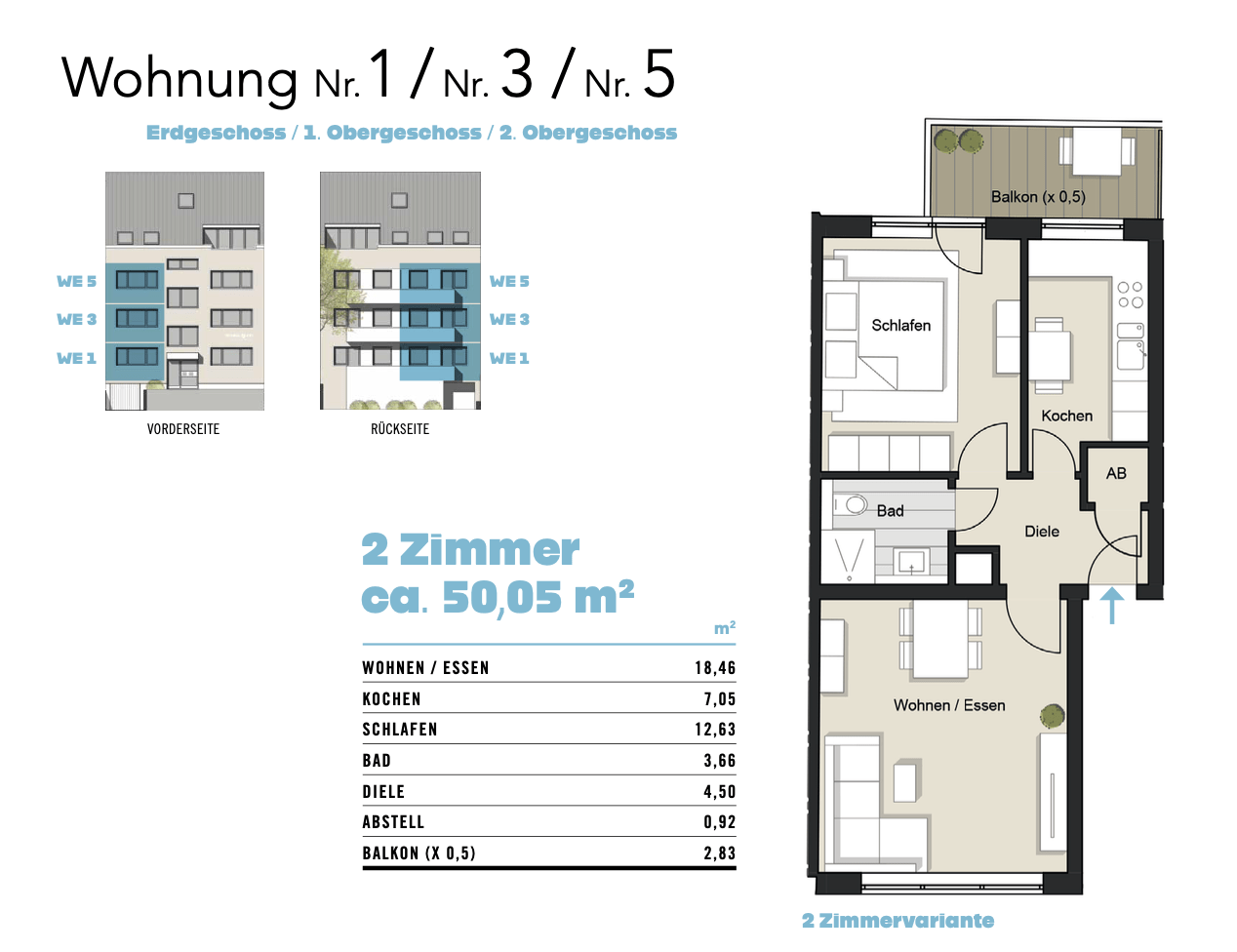 Grundriss 2-Zimmer