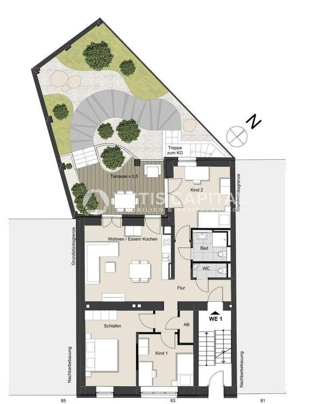 Grundriss 4-Zimmer
