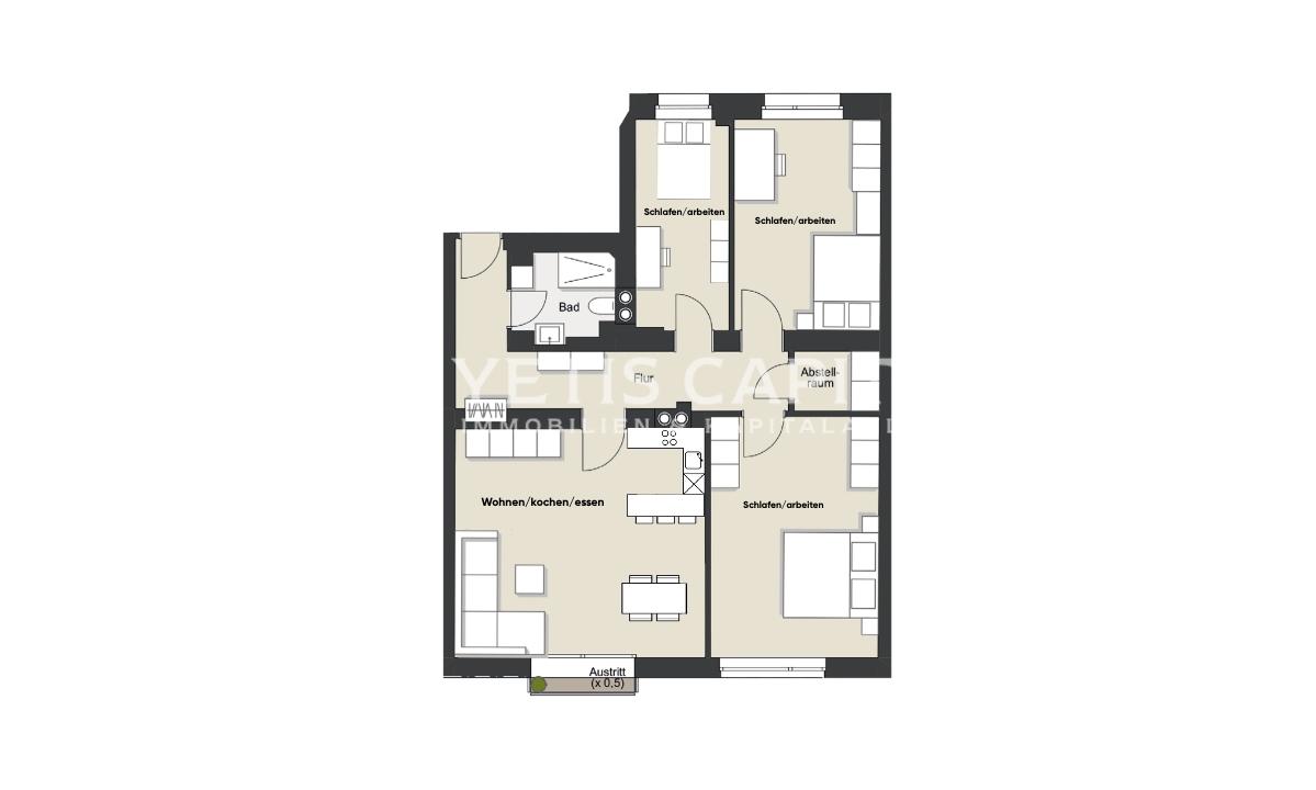 Grundriss Sonderwunsch 4-Zimmer