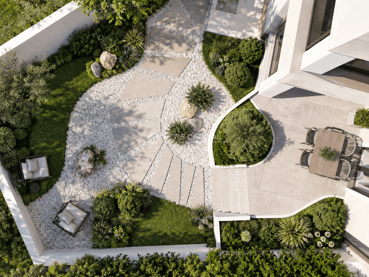 Privater Garten (visualisiert)